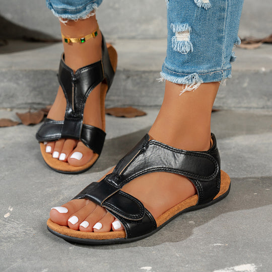 Damen Komfortable Sandalen mit ergonomischem Design und verstellbarem Klettverschluss EB