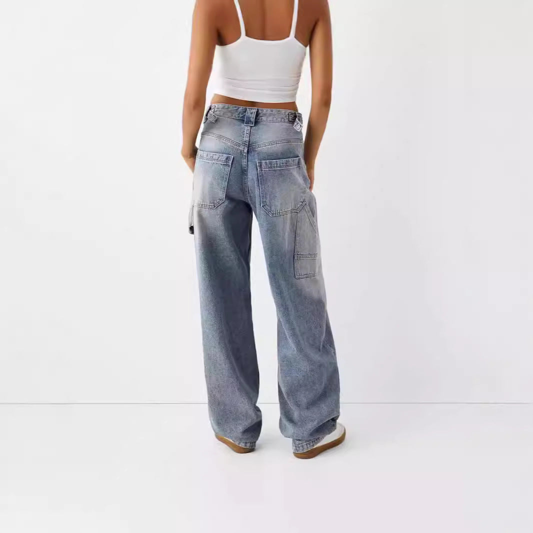 Damen High-Waist Mom-Jeans im lässigen Relaxed-Fit EB