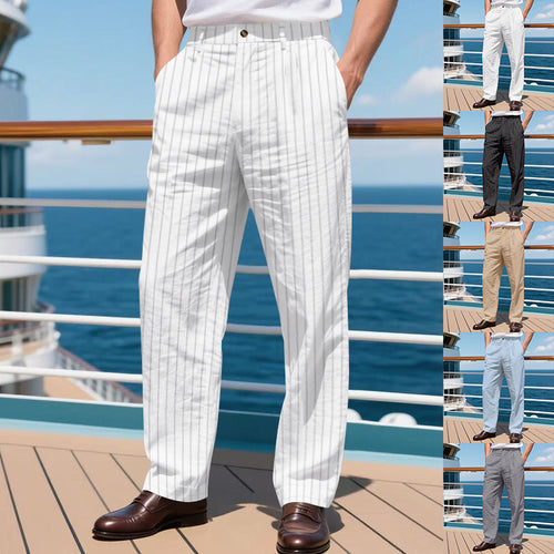 Herren elegante Anzughose mit schmalen Nadelstreifen EB