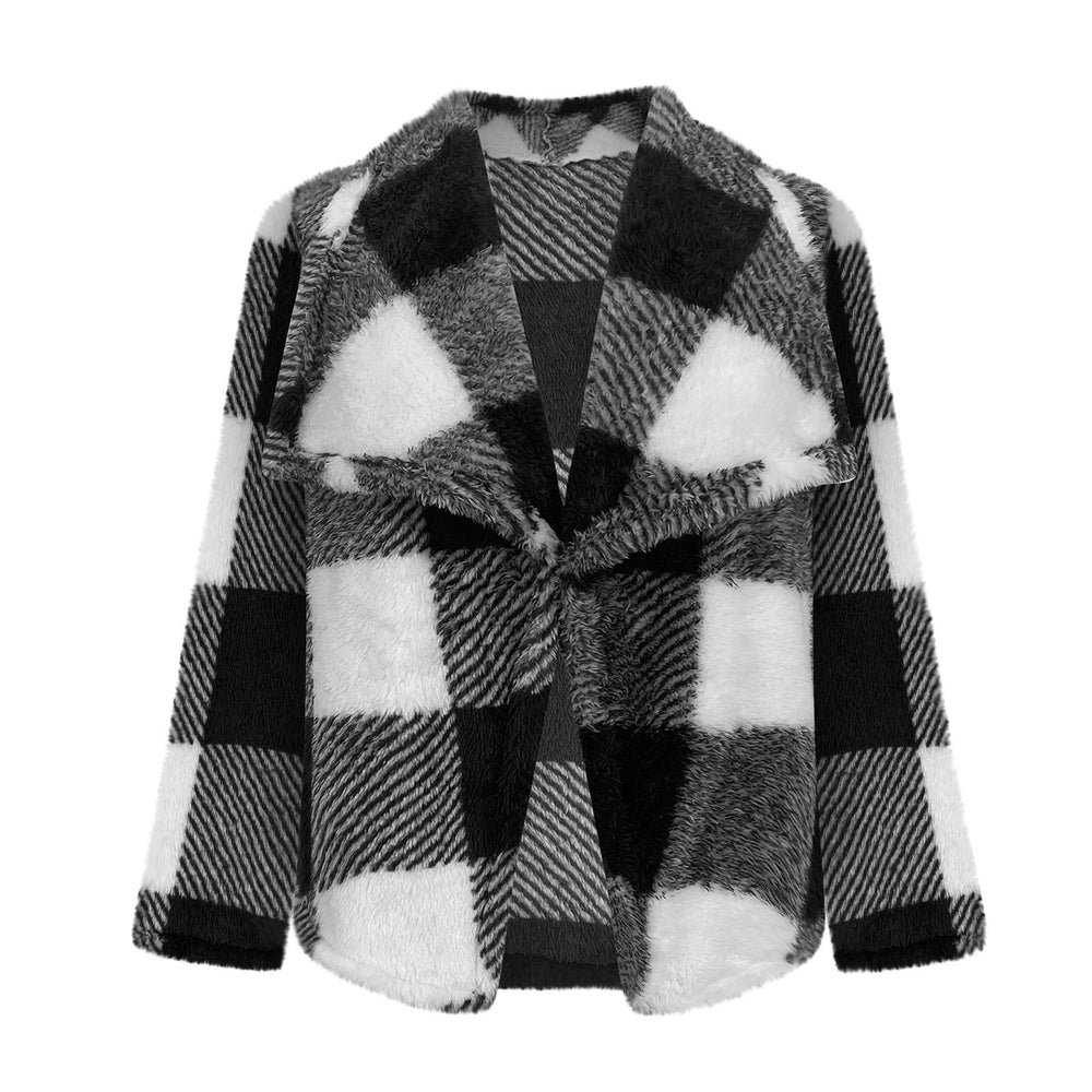 Damen Fleecejacke mit Karo-Muster EB