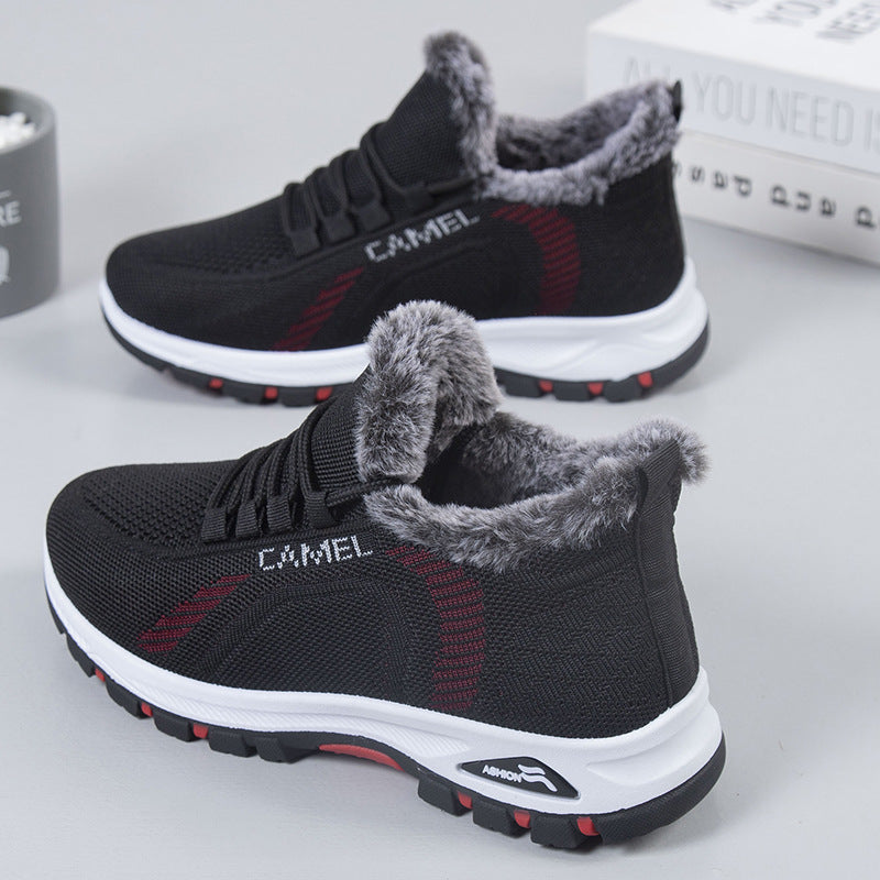 Damen Winterfeste und Atmungsaktive Sneakers mit Kuscheligem Innenfutter EB