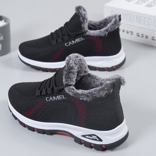 Damen Winterfeste und Atmungsaktive Sneakers mit Kuscheligem Innenfutter EB