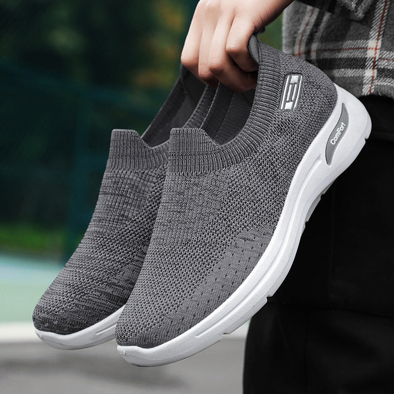 Damen Elastische Slip-On Laufschuhe mit atmungsaktiver Mesh-Oberfläche EB