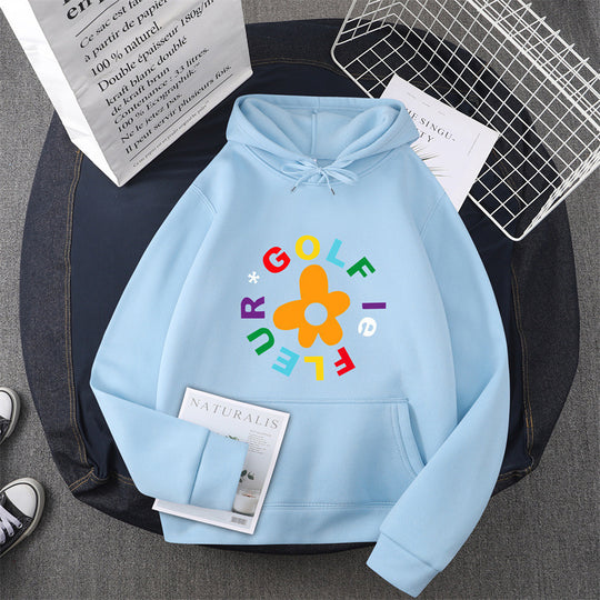 Damen Kapuzenpullover mit kreativem Blumen-Grafikdesign und bequemer Passform EB