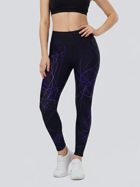 Damen Sportlegging mit stilvollem grafischen Design EB