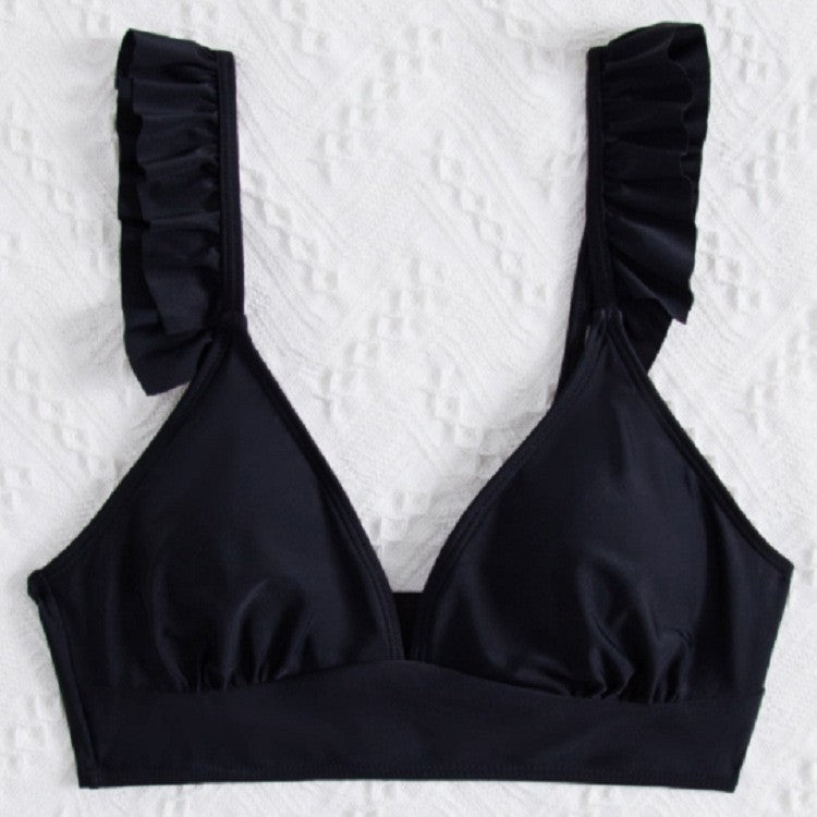 Damen Triangel-Bikinioberteil mit verspielten Rüschen EB