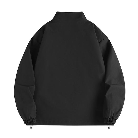 Herren lässige Windjacke mit hochabschließendem Kragen und praktischen Taschen EB