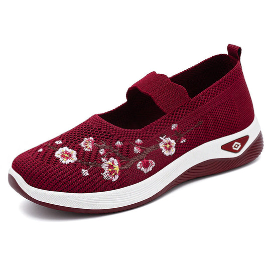 Damen atmungsaktive und dekorative Slip-On Schuhe EB