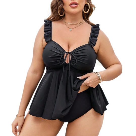 Damen Badeoberteil mit spielerischen Rüschendetails EB