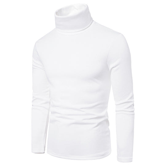 Herren Rollkragenpullover aus hochwertigem Baumwollmix mit figurbetontem Schnitt EB
