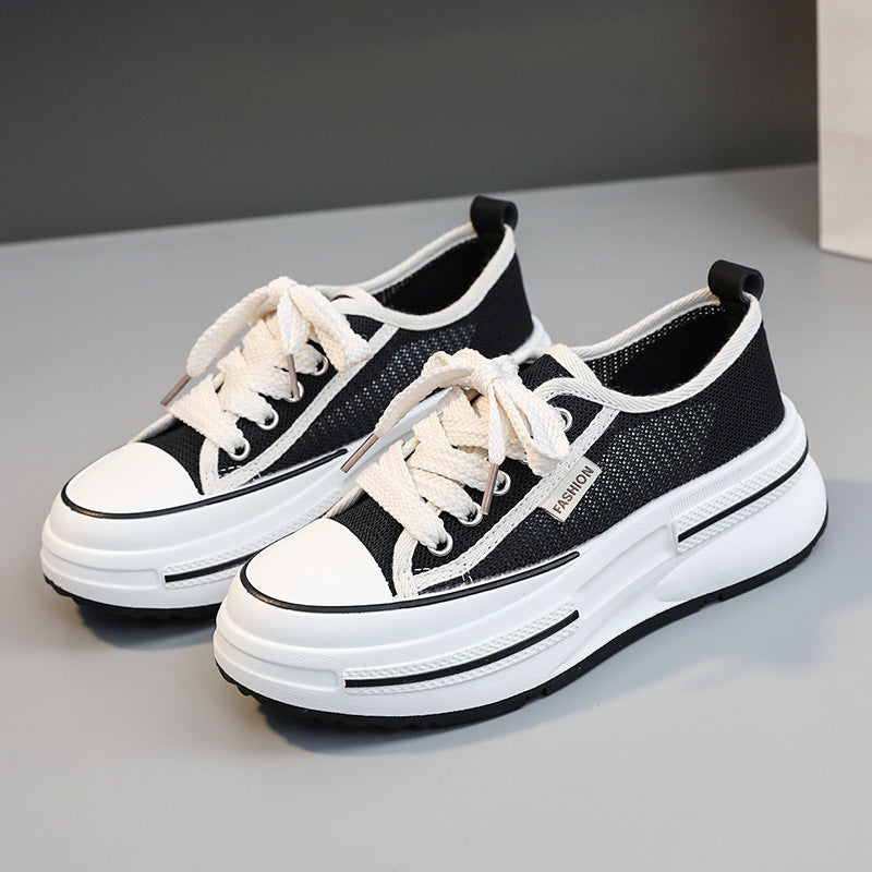 Damen Sportliche Sneakers mit atmungsaktiver Mesh-Oberfläche und trendigem Design EB