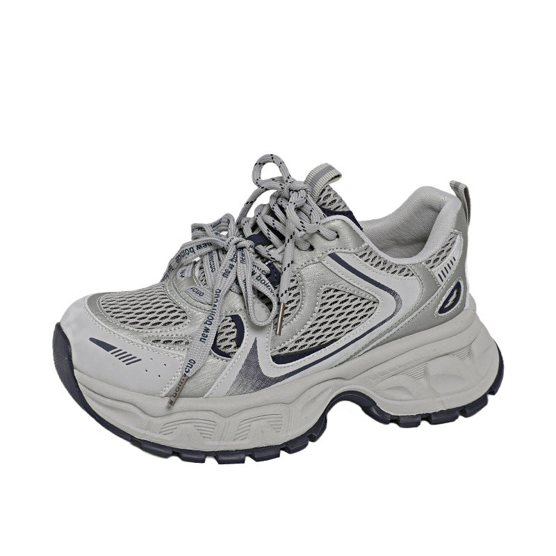 Damen Sportliche Lauf Sneakers mit atmungsaktiver Mesh-Oberfläche und robustem Sohlenprofil EB