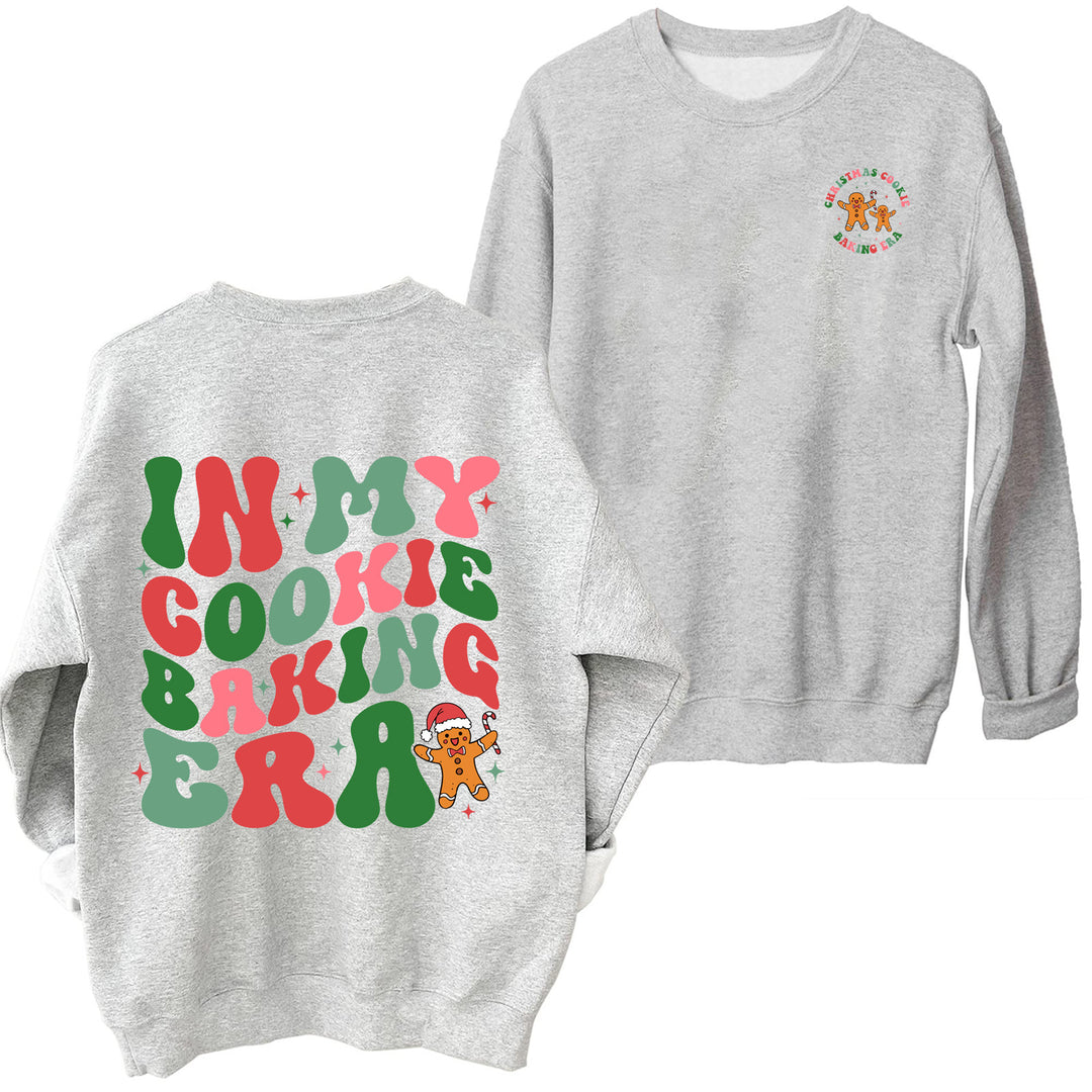 Damen lässiger Pullover mit weihnachtlichem Motiv EB