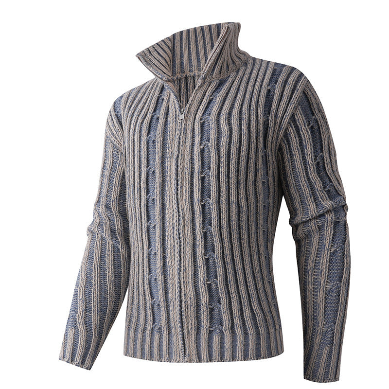 Herren gestreifter Strickpullover EB
