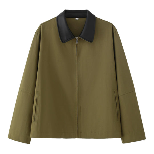 Damen lässige Übergangsjacke mit modernem Stehkragen und praktischen Taschen EB