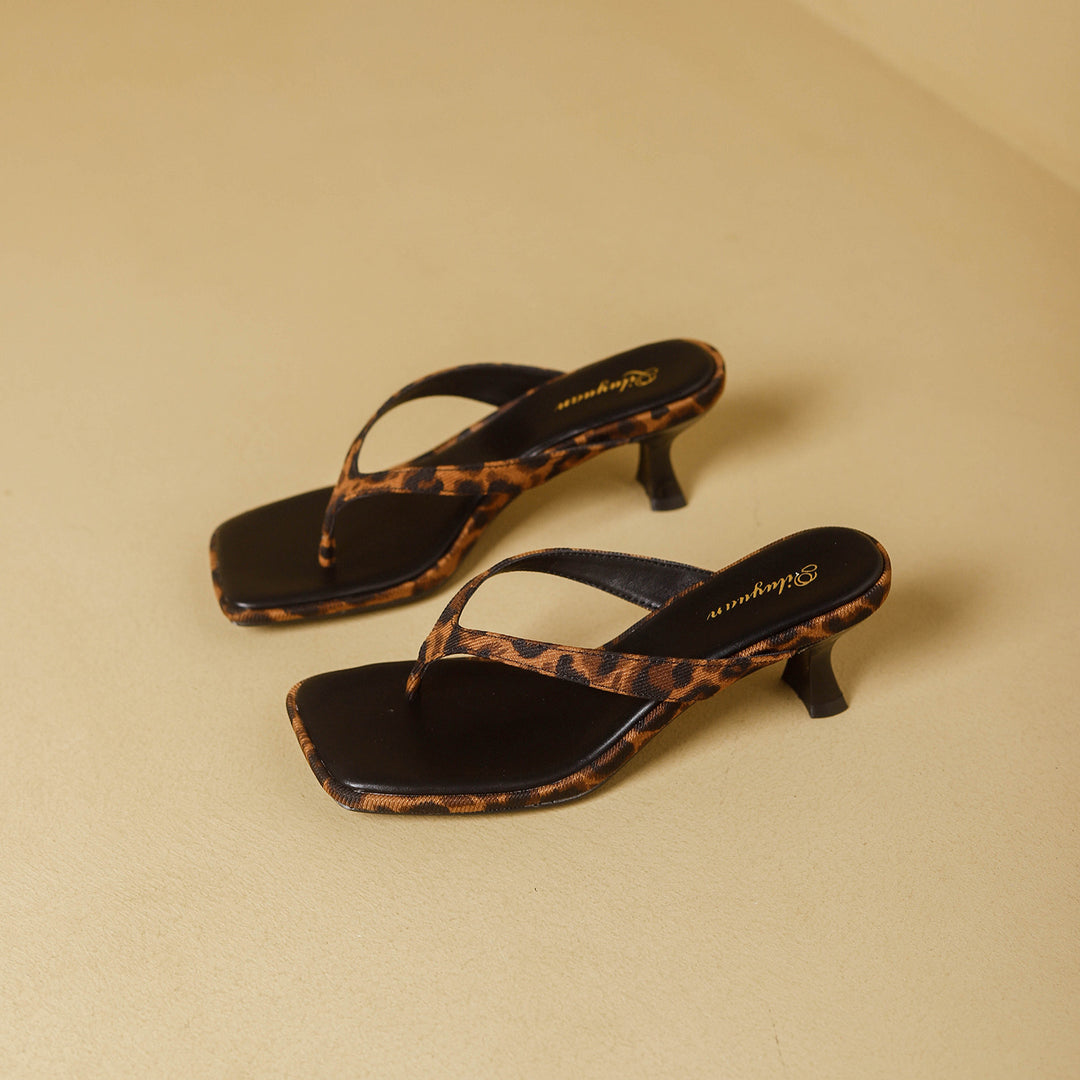 Damen modische Flip-Flops mit geschmackvollem Punktedesign und elegantem Absatz EB