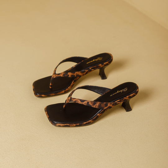 Damen modische Flip-Flops mit geschmackvollem Punktedesign und elegantem Absatz EB