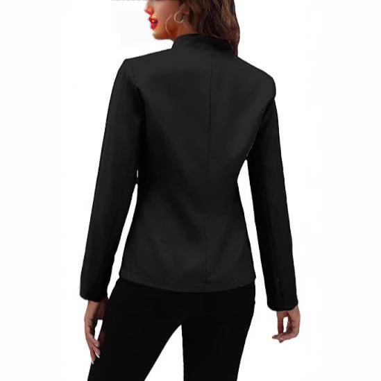 Damen eleganter Blazer mit modernem Schnitt und dezenter Knopfdetail EB