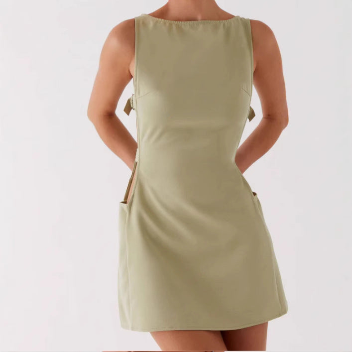 Damen Figurbetontes Cocktailkleid mit schmalem Schnitt und elegantem Rückenausschnitt EB