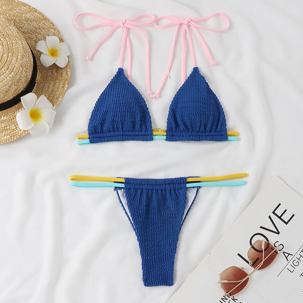 Damen Bikini-Set mit verstellbaren Trägern und kombiniertem Gummibund EB