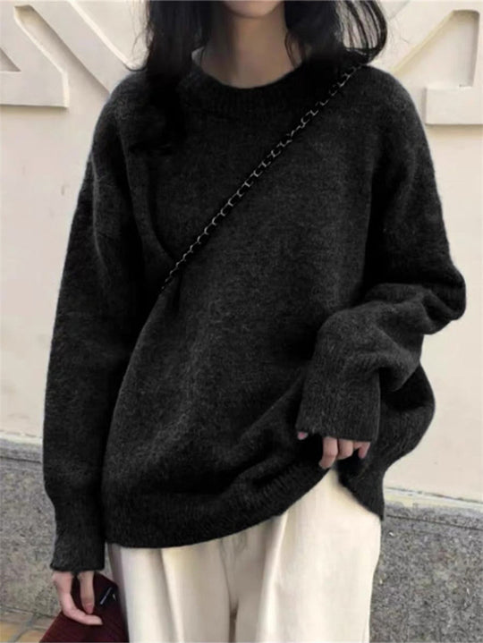 Damen Oversized Strickpullover mit weichem Material und lässigem Schnitt EB