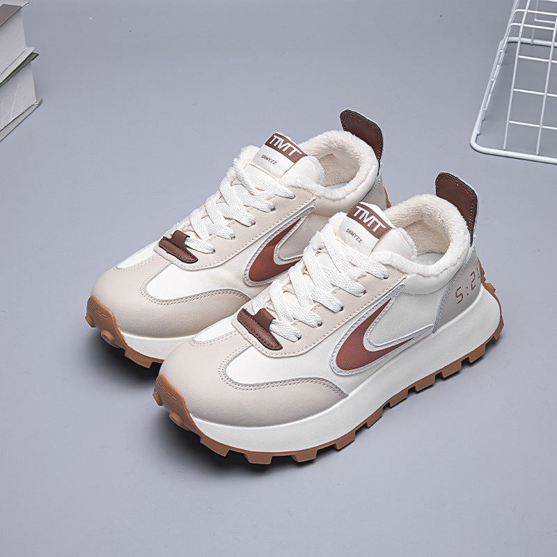 Damen Winter Sneakers mit warmem Fleece-Innenfutter und rutschfester Profilsohle EB