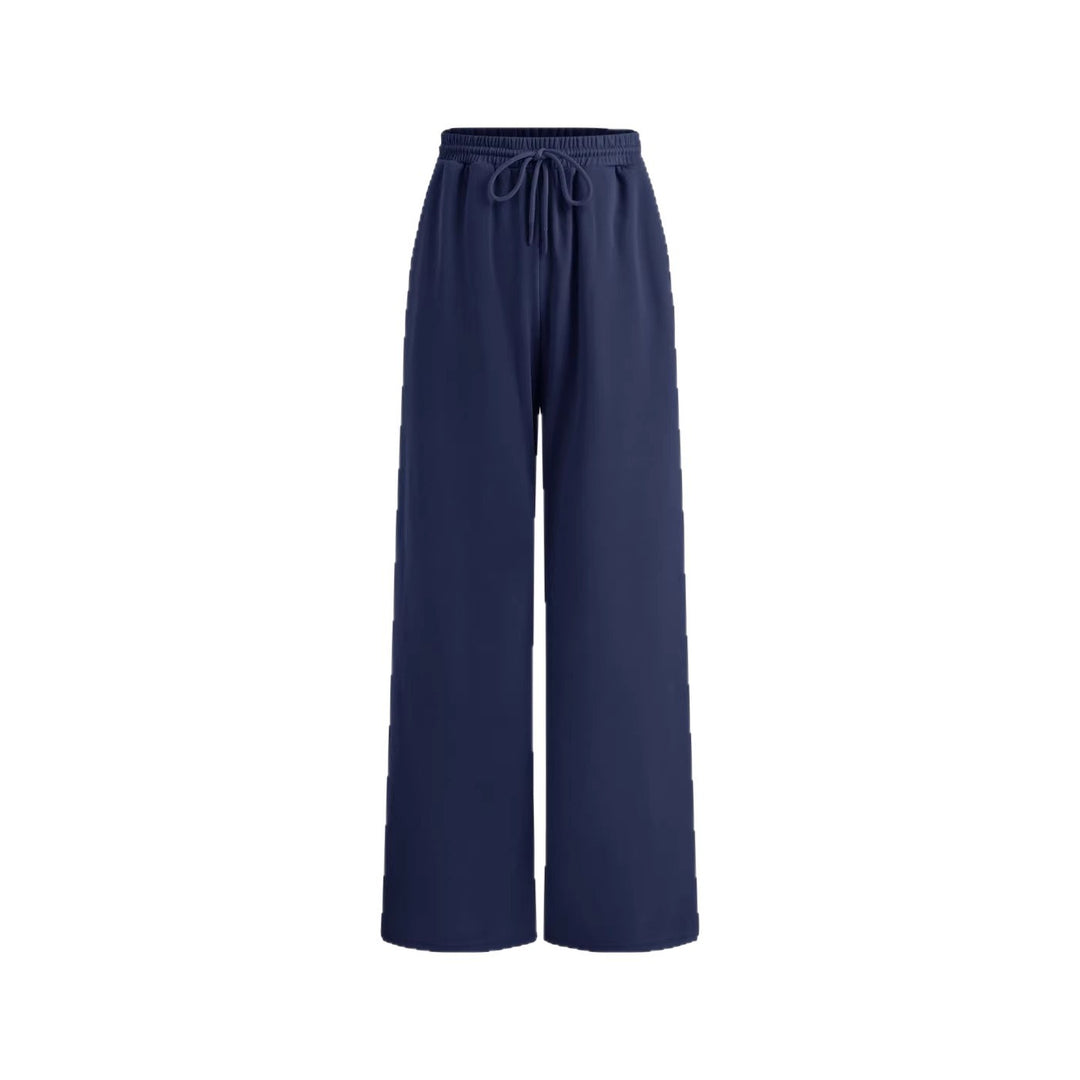Damen weite Jersey-Hose mit elastischem Bund und Kordelzug EB