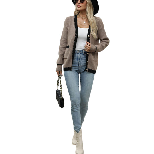 Damen Strickjacke mit dekorativen Knöpfen und feinem Strukturdesign EB