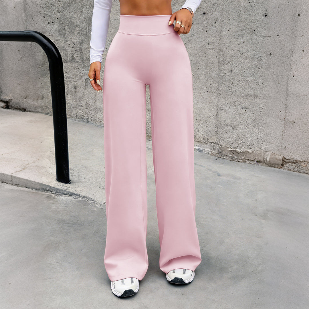 Damen nan hochgeschnittene formende Loungehose mit weitem Schlag und nahtlosem Komfortbund EB