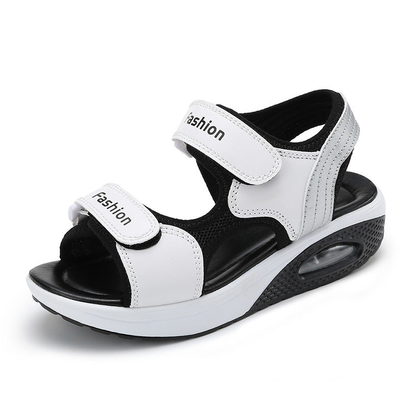 Damen Bequeme Luftpolster-Sandalen mit verstellbarem Klettverschluss EB