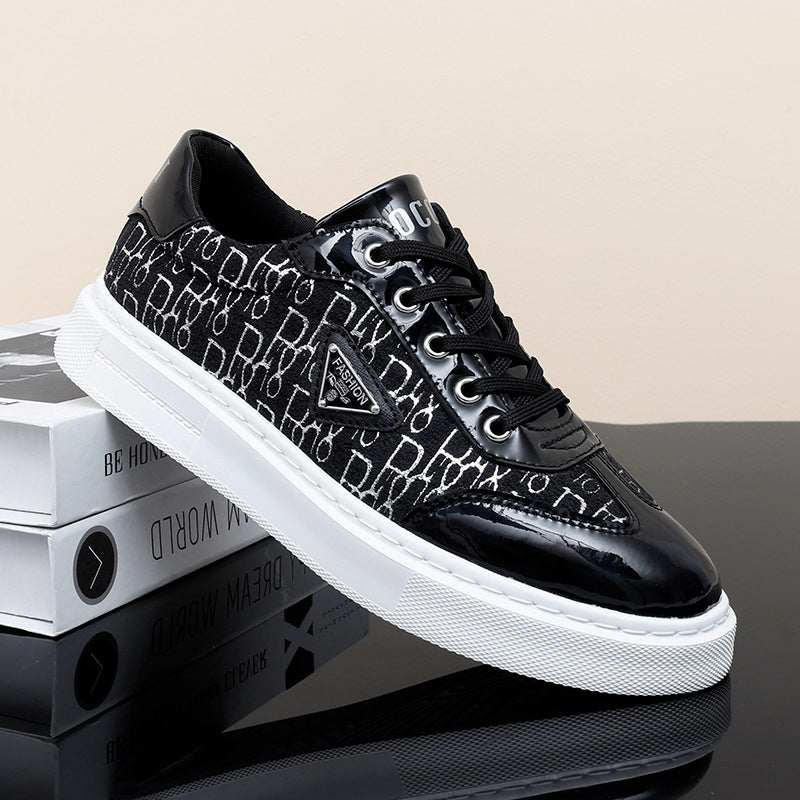 Damen Modische Sneakers mit exklusivem Muster und glänzender Oberfläche EB