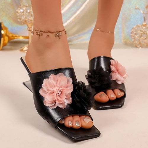 Damen Offene Schuhe mit floralen Akzenten EB