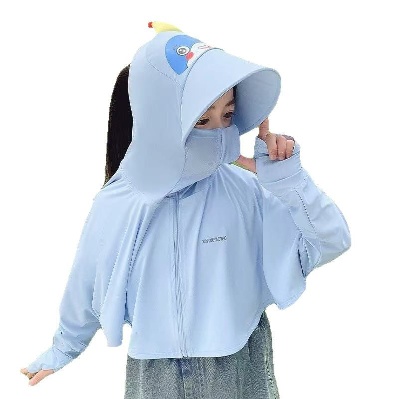 Mädchen Leichte Kapuzenjacke mit Hasenohren EB