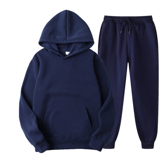 Unisex nan gemütliches Hoodie-Jogginganzug-Set mit Kängurutasche, elastischem Tunnelzugbund und gerippten Bündchen EB