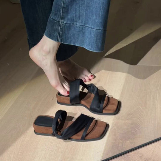 Damen Sandalen mit eleganter Schleifenapplikation EB