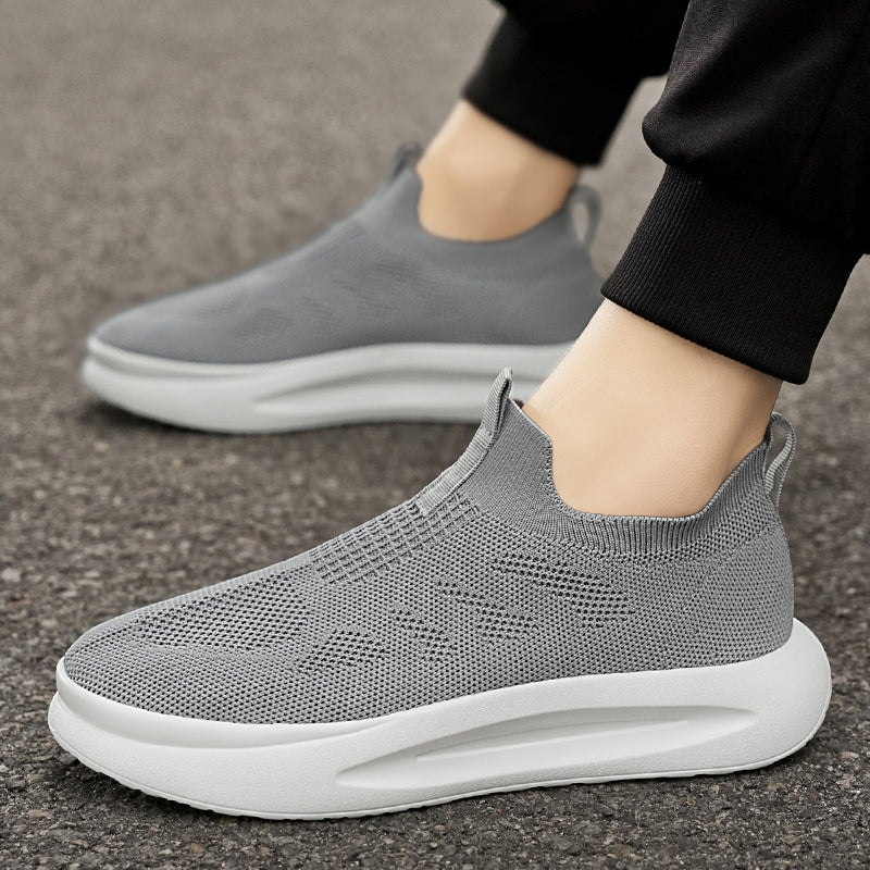 Damen atmungsaktive Slip-On Sneakers mit elastischem Obermaterial EB