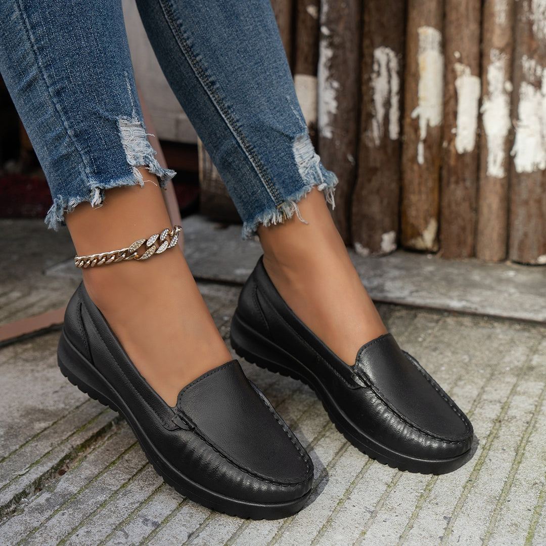 Damen Komfortable Slip-On Mokassins EB