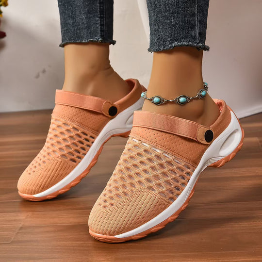 Damen Atmungsaktive Slip-On Freizeitschuhe mit elastischem Riemen EB