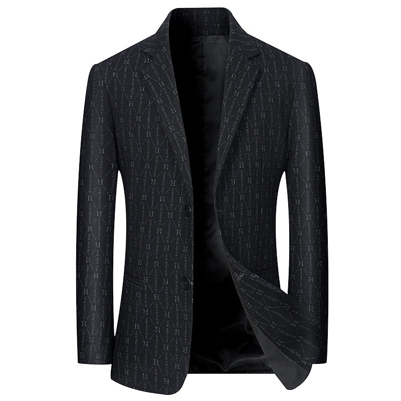 Herren Modernes Einreihiges City-Blazer mit aufgesetzten Taschen und leichter Halbfütterung EB