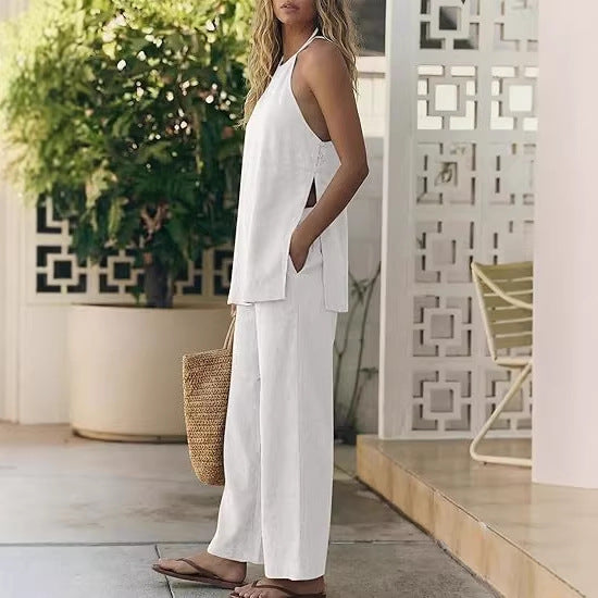 Damen Leichte und luftige Sommerhose mit Tanktop EB