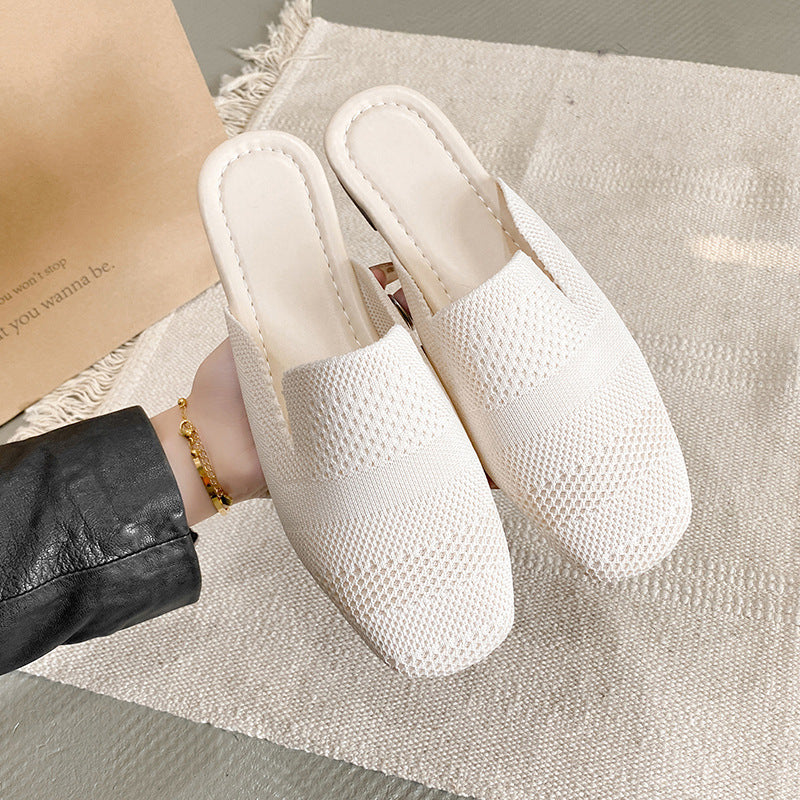 Damen Komfortable Mules aus atmungsaktivem Netzmaterial EB