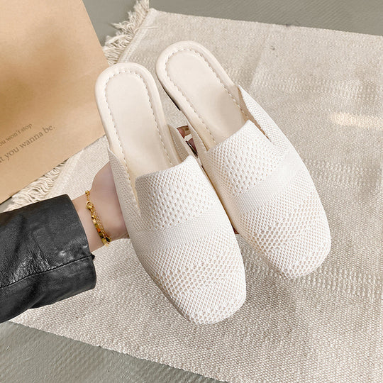 Damen Komfortable Mules aus atmungsaktivem Netzmaterial EB