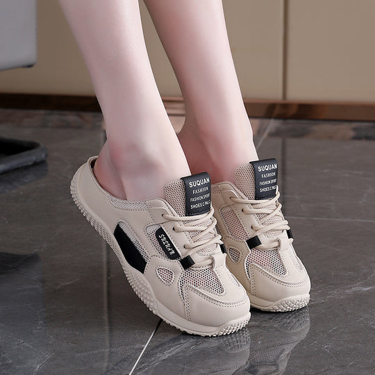 Damen Slip-On Sneakers mit atmungsaktiver Mesh-Oberfläche und rutschfester Sohle EB