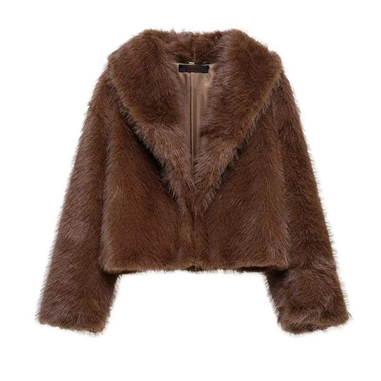 Damen Trendy Kunstfelljacke EB