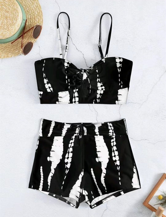 Damen Zweiteiliges Badeoutfit mit verspieltem Knotendesign EB