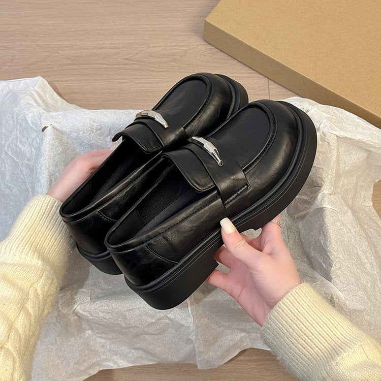 Damen modische Chunky Slipper mit eleganter Schnallenverzierung EB