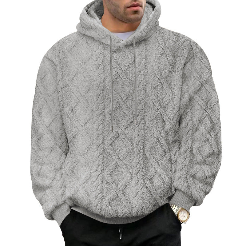Herren Hoodiekapuzenpullover aus kuscheligem Material mit Struktur EB