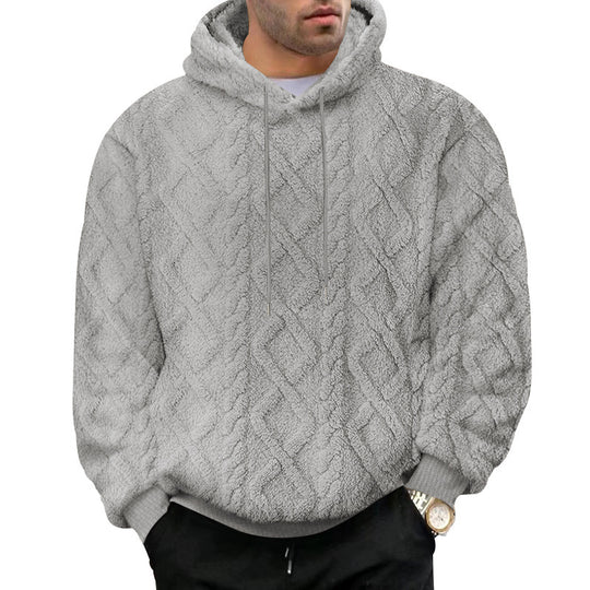 Herren Hoodiekapuzenpullover aus kuscheligem Material mit Struktur EB