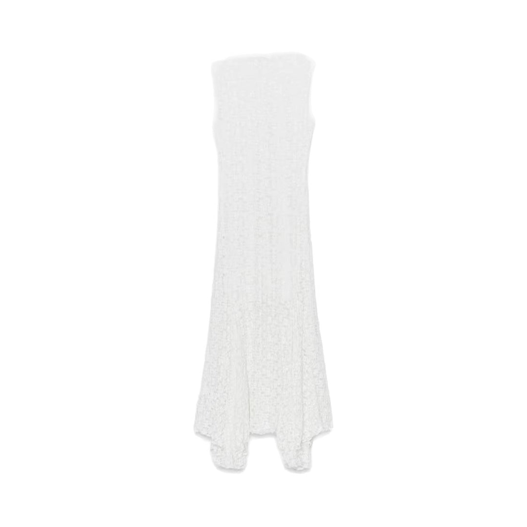 Damen elegantes Maxi-Kleid mit transparentem Gewebemuster und femininem Schnitt EB