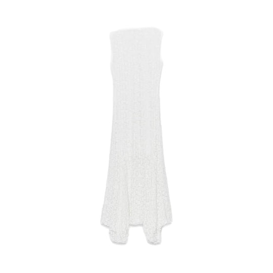 Damen elegantes Maxi-Kleid mit transparentem Gewebemuster und femininem Schnitt EB